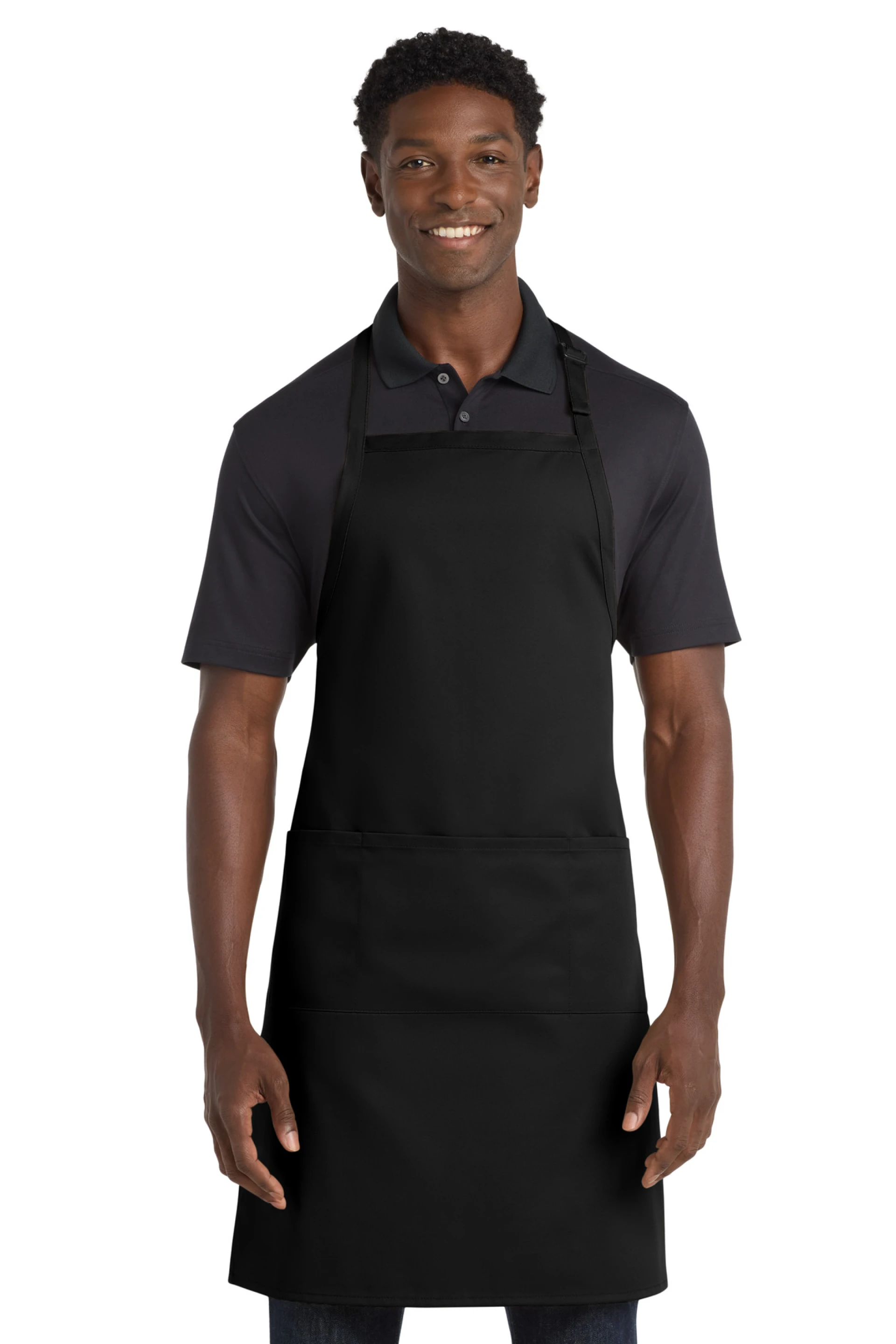 Product: Port Authority Easy Care Extra Long Bib Apron with Stain Release.
