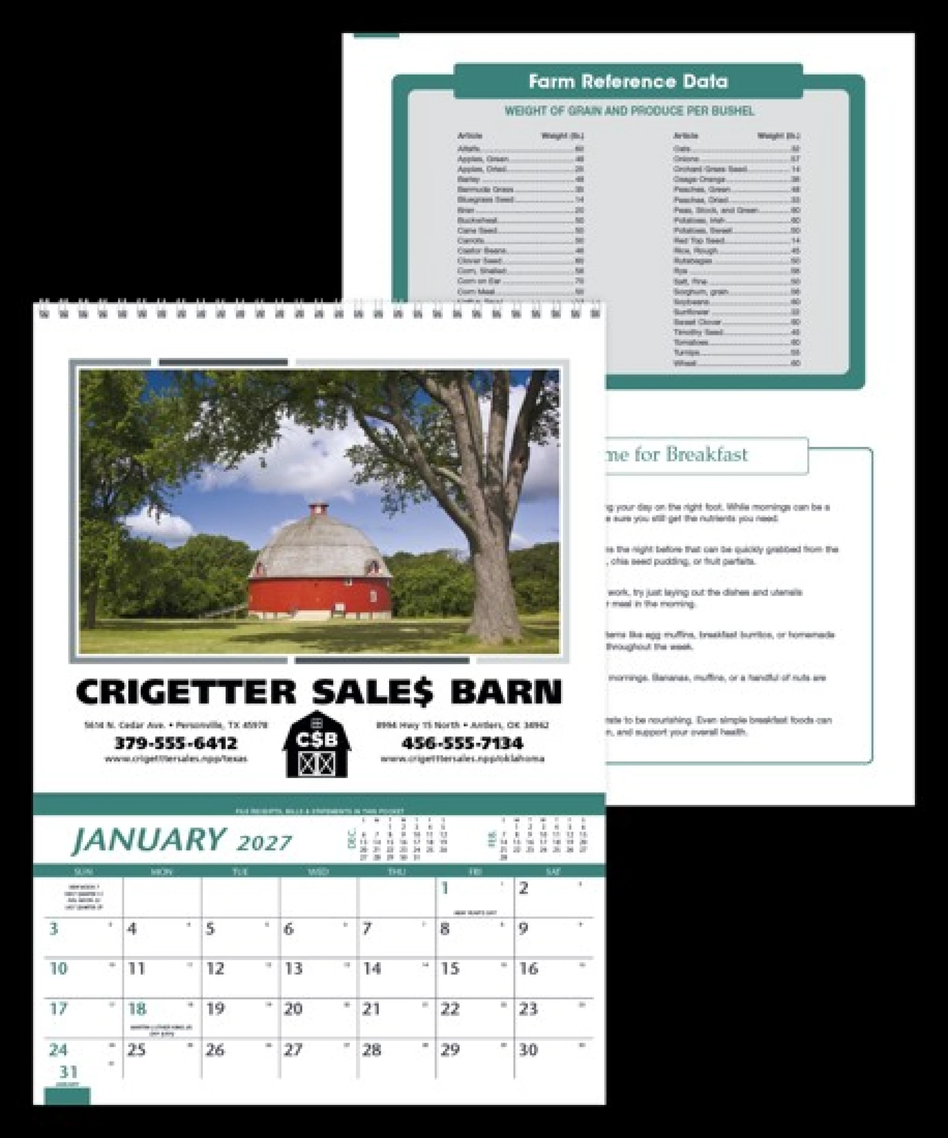 Product: Farm Pocket Calendar