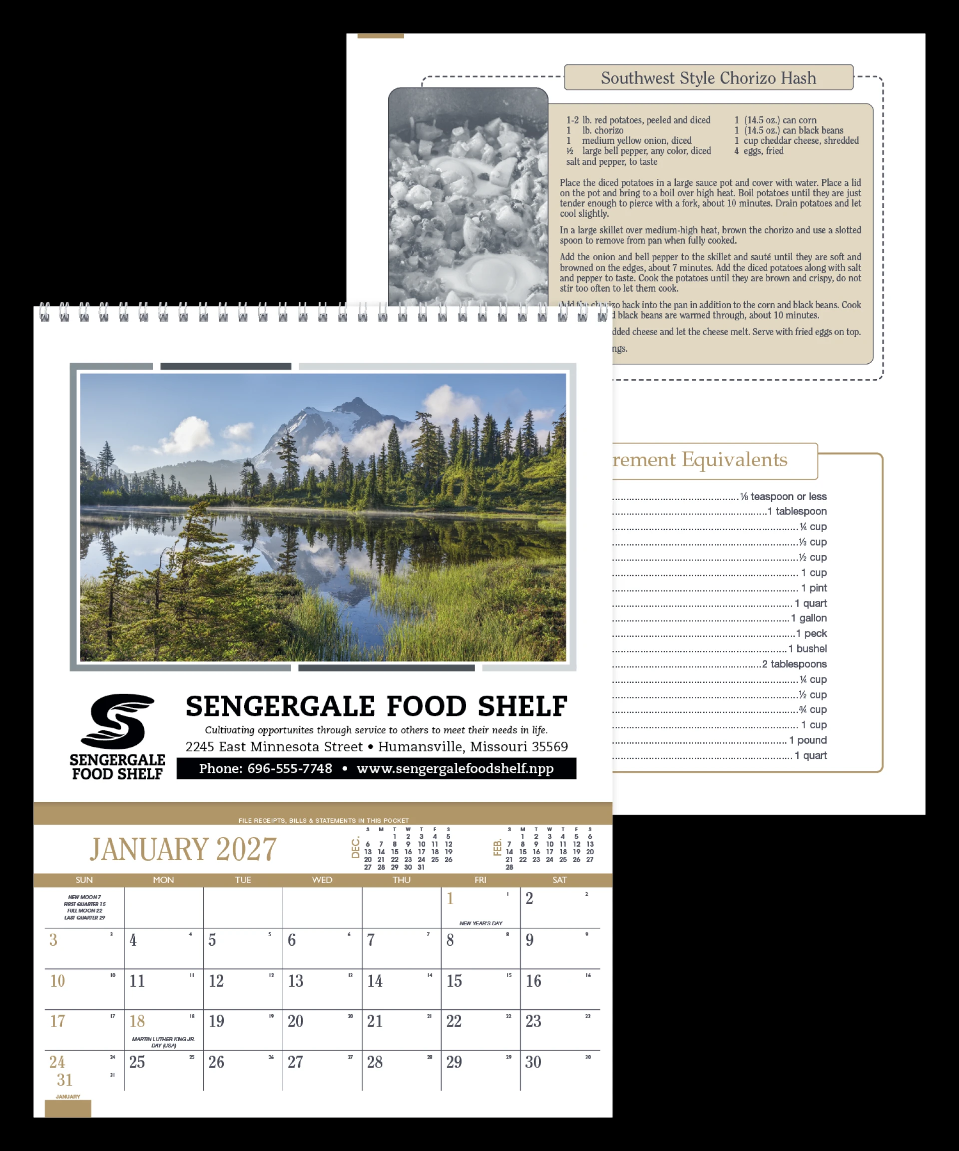 Product: Recipe Pocket Calendar