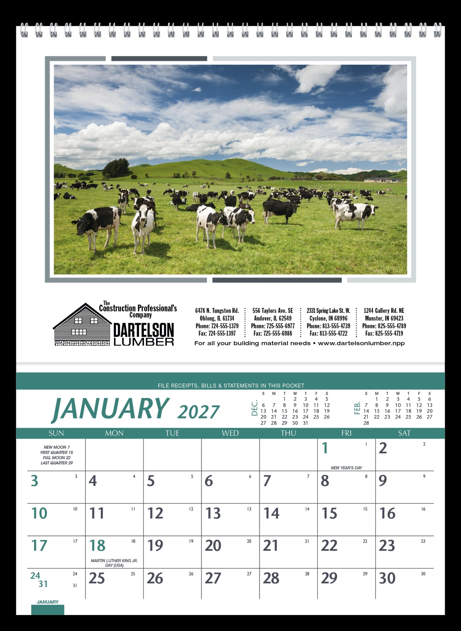 Product: Farm Pocket Calendar