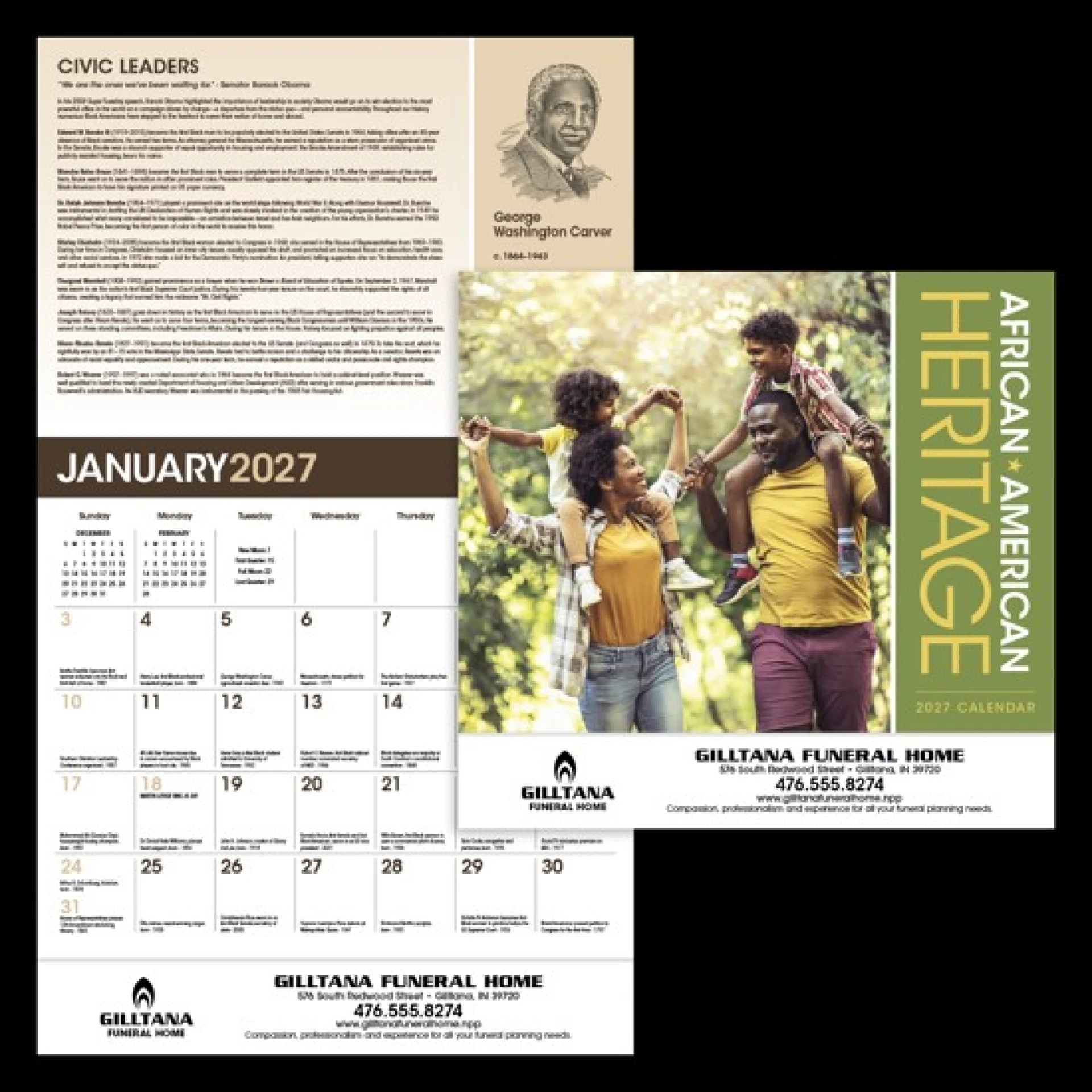 Product: African-American Heritage Family Calendar